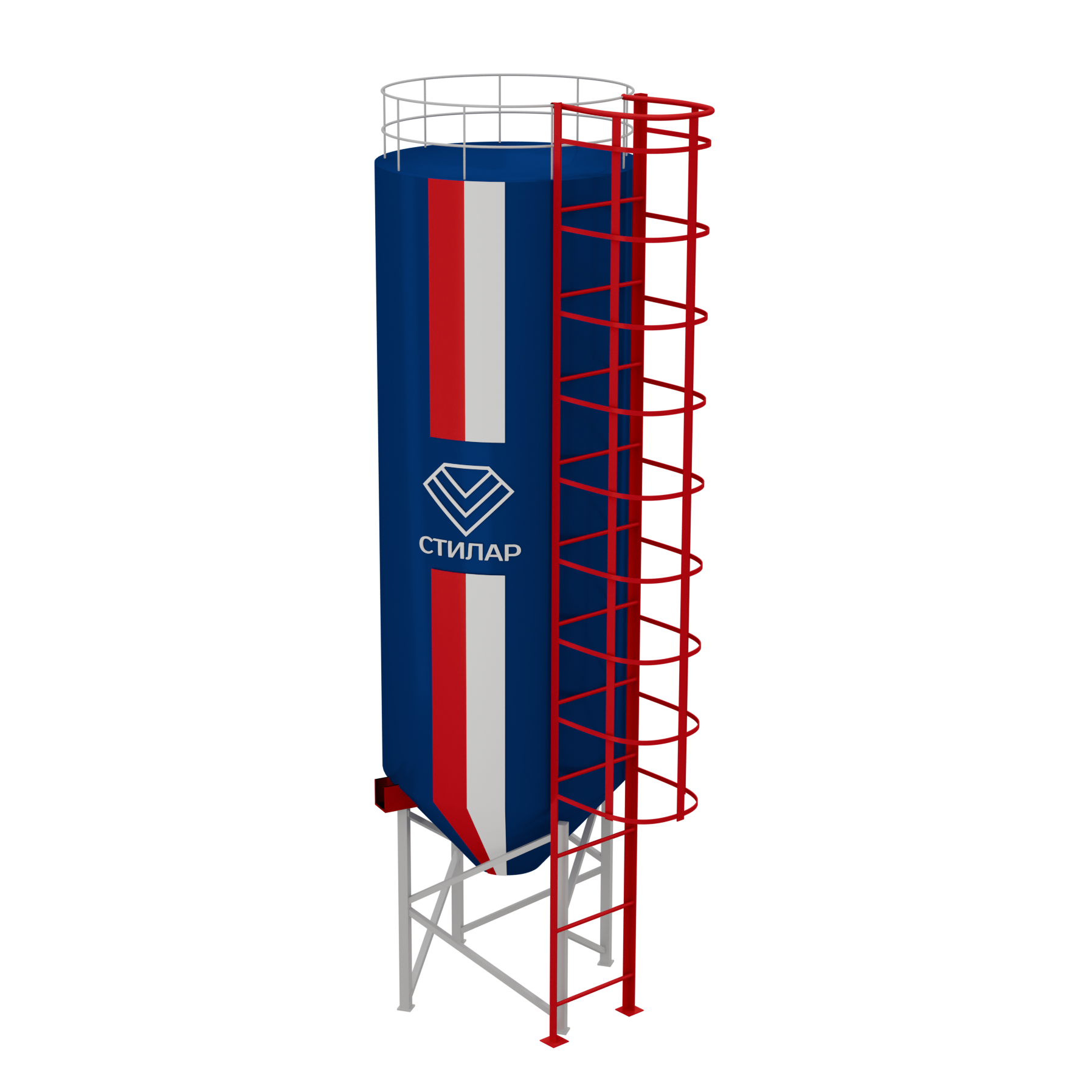 Цельносварный силос для асфальтобетонных заводов 150 м³ от производителя